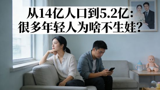 从14亿人口到5.2亿：很多年轻人为啥不生娃？