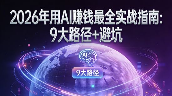 2026年用AI赚钱最全实战指南：9大路径+避坑